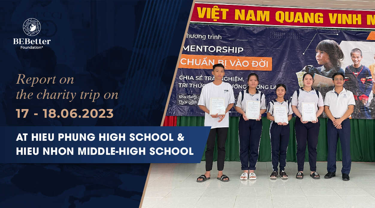 Report on the charity trip to Hieu Phung Senior High School and Hieu Nhon Senior-Junior High School on June 17 and 18, 2023